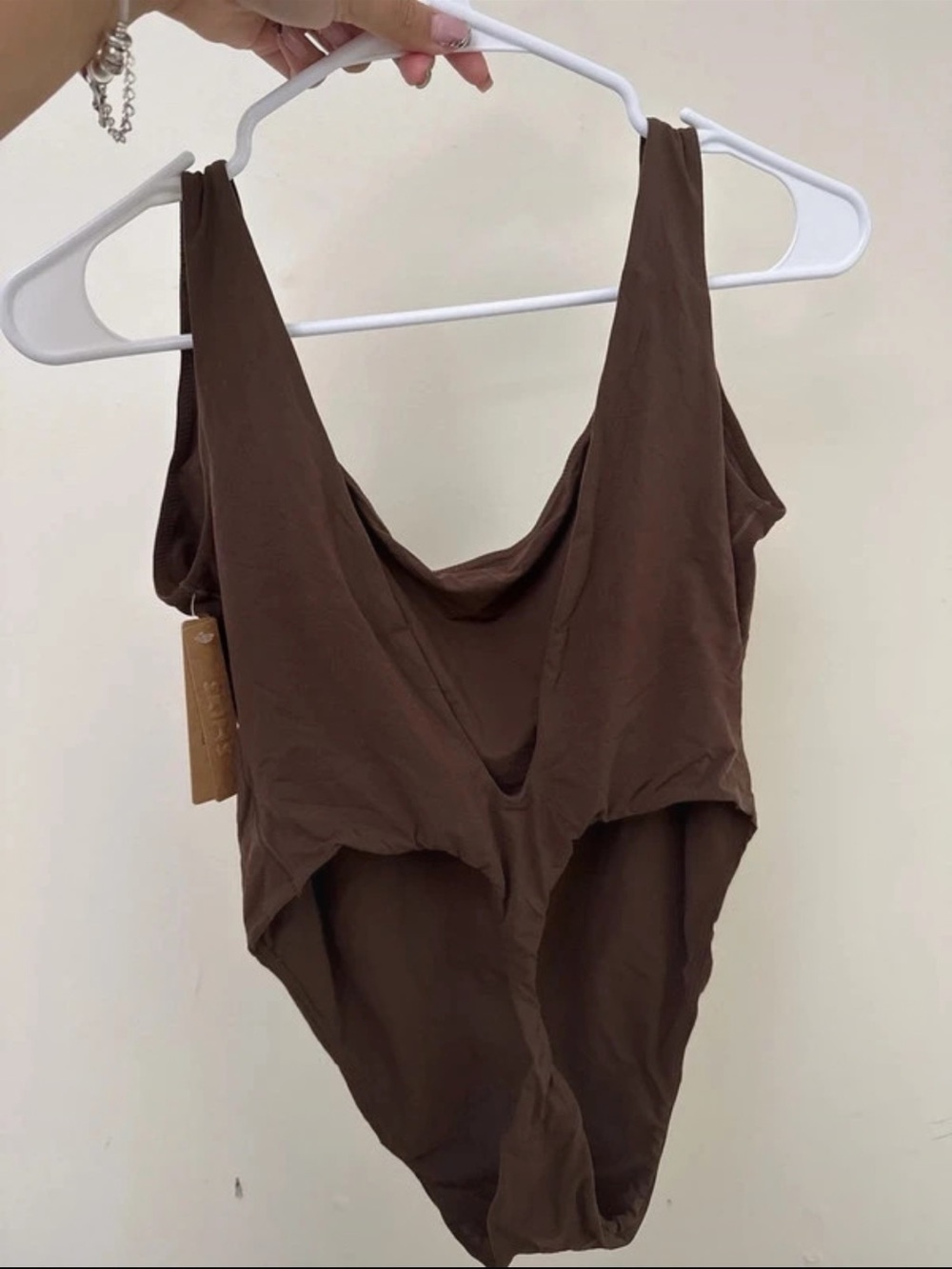 SKIMS cocoa 3xl (can fit xl) Brown Scoop-Neck Stretch Bodysuit